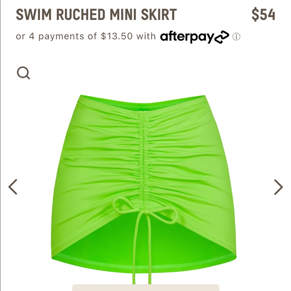 COPY - Swim ruched mini skirt. Medium. Brand new with tags.